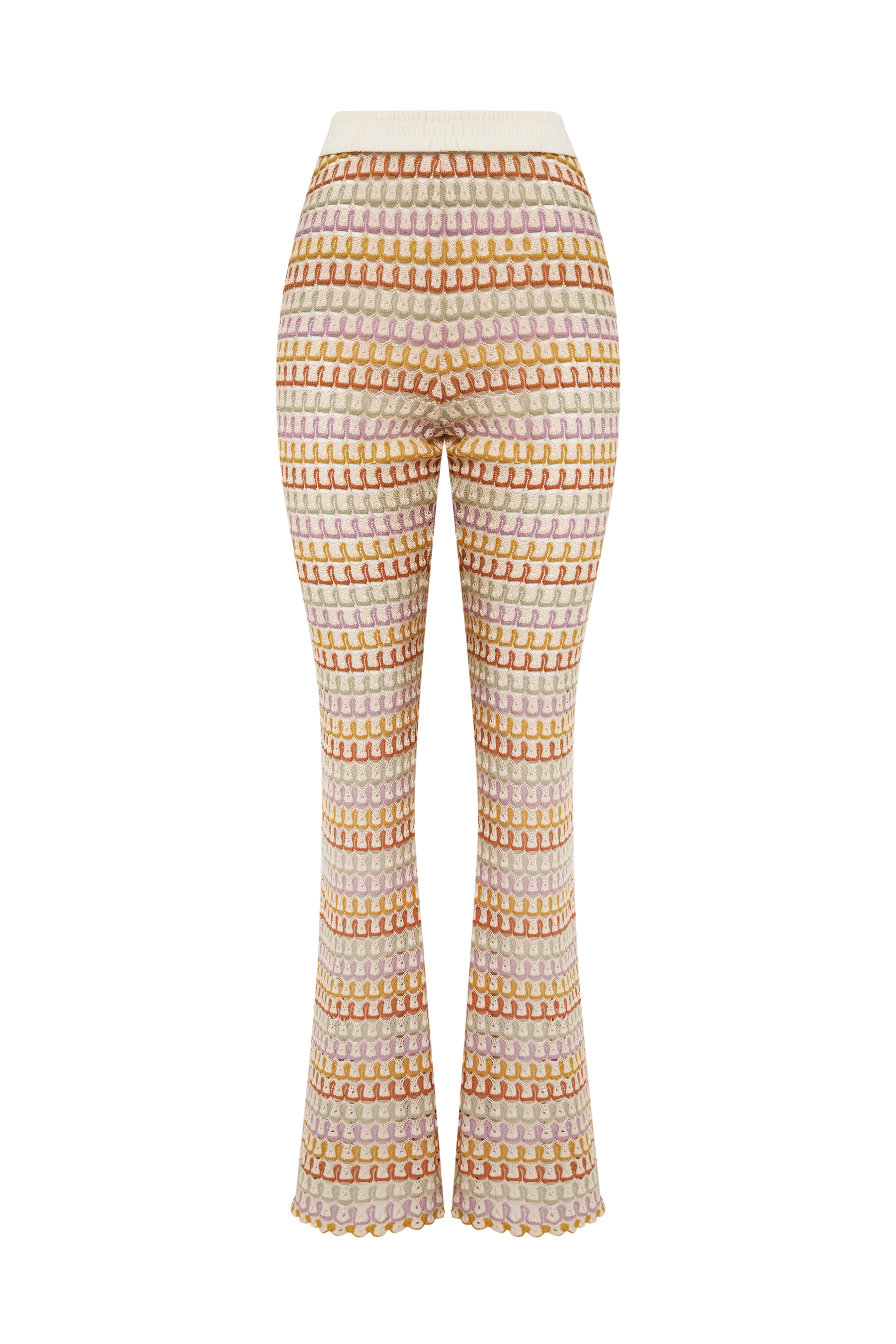 Брюки клёш из трикотажа Multicolor