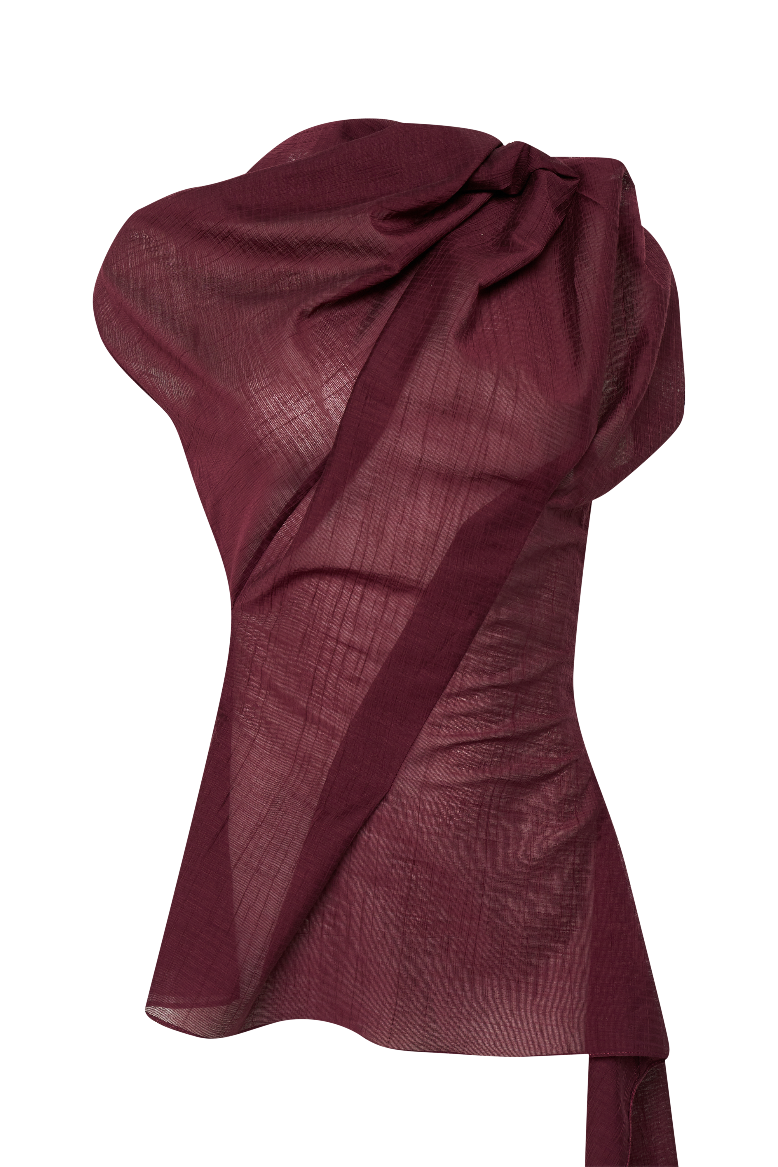 Асимметричный топ Burgundy