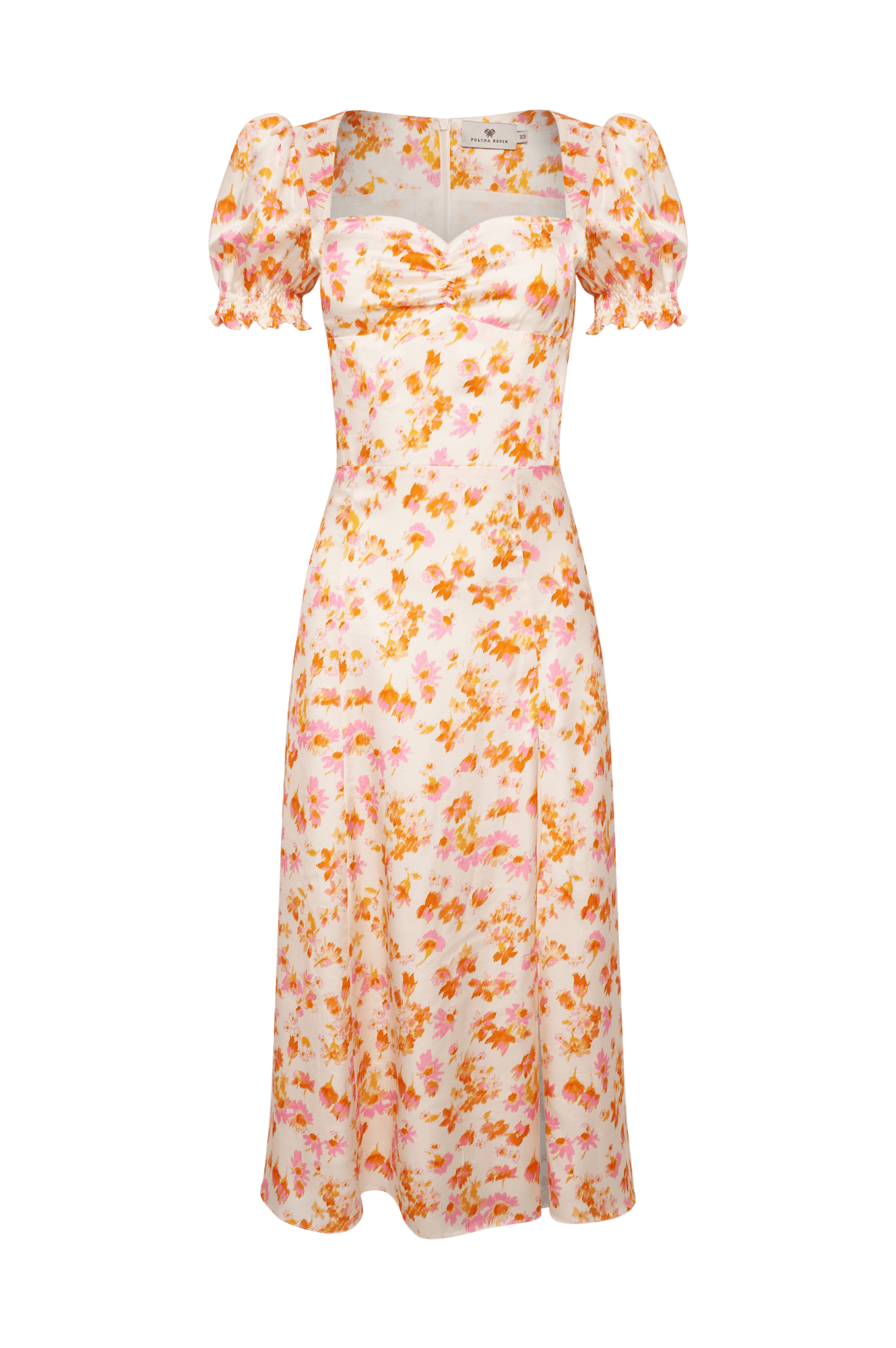 Платье с рукавами фонариками Bright Marigold