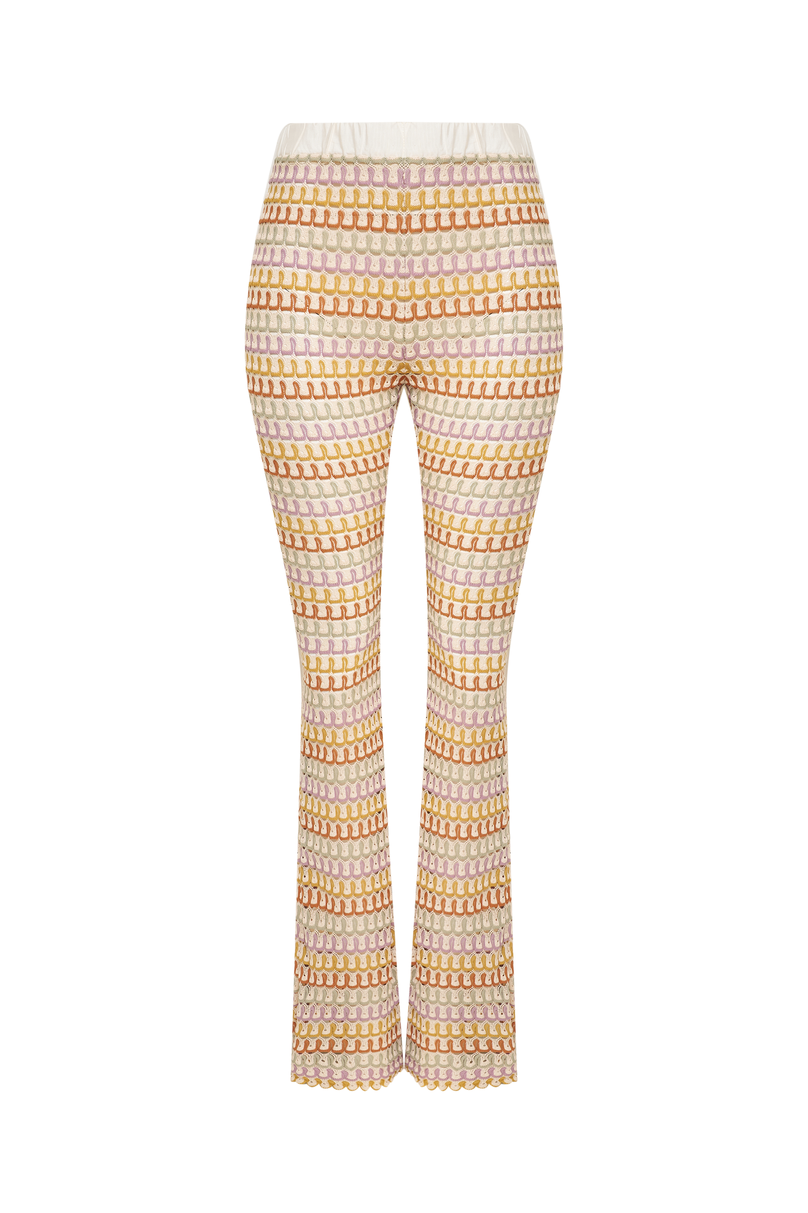 Брюки клёш из трикотажа Multicolor
