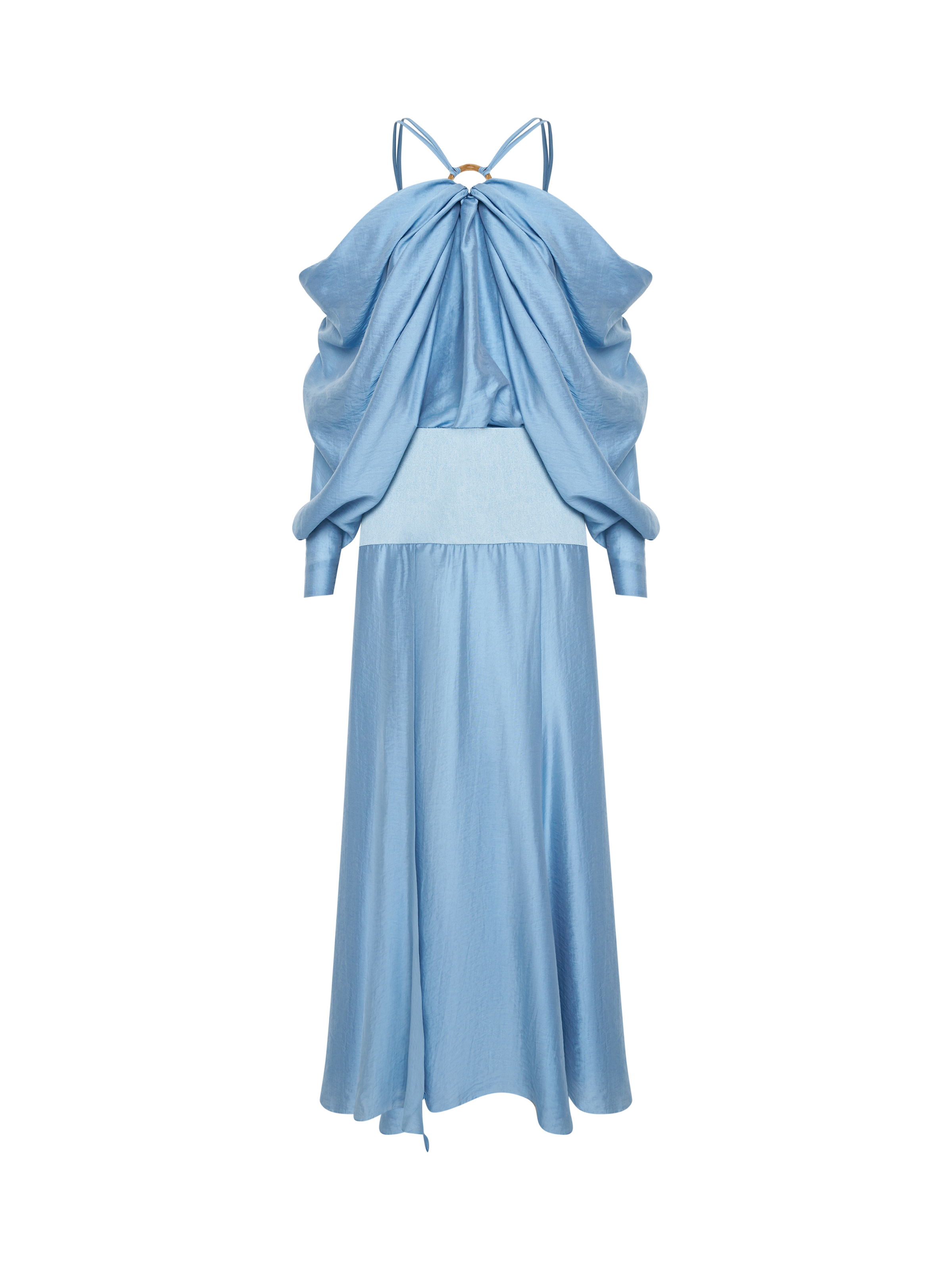 Платье с ниспадающими плечами Copen Blue